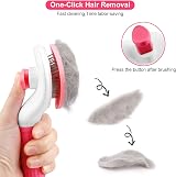 YETEE Cat Dog Brush Self-Cleaning Grooming Tool Pink view 3