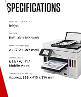 Canon MAXIFY GX7050 Printer All-in-One Wireless MegaTank Inkjet view 6