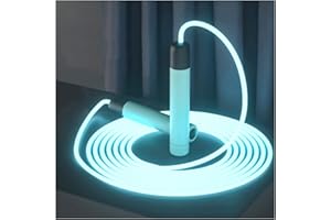 HXXYILOK Glowing Jump Ropes Skipping Rope for Kids Develop Children's Sports Interest Men Women Fitness Exercise Indoors Outdoors Cool LED Light Rope Adjustable Jumping Rope