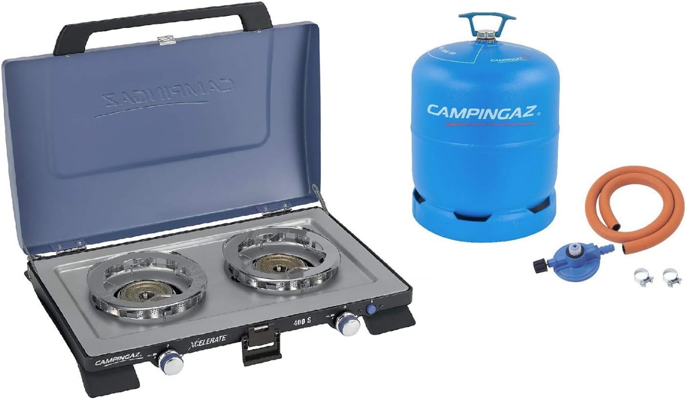 Campingaz Series 400 S Double Burner + Free Hose & Regulator Kit and