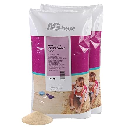 A&G-heute 50kg Spielsand Quarzsand für Sandkasten Dekosand TÜV Nord geprüft TOP Qualität