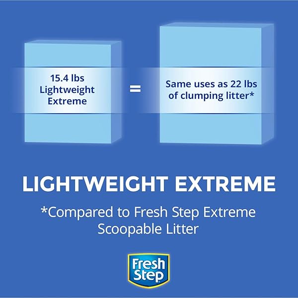 FRESH STEP LIGHTWEIGHT EXTREME SCENTED LITTER WITH THE POWER OF FEBREZE, CLUMPING CAT LITTER, 15.4 POUNDS (PACKAGE MAY VARY)