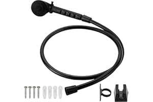 LIBERAQUAR RV Shower Head with Hose - Non-Metallic Outdoor RV Shower Kits Replacement with Pause Function for RVs, Fifth Wheels, Motor Homes, Travel Trailers, Campers, Boats, Black