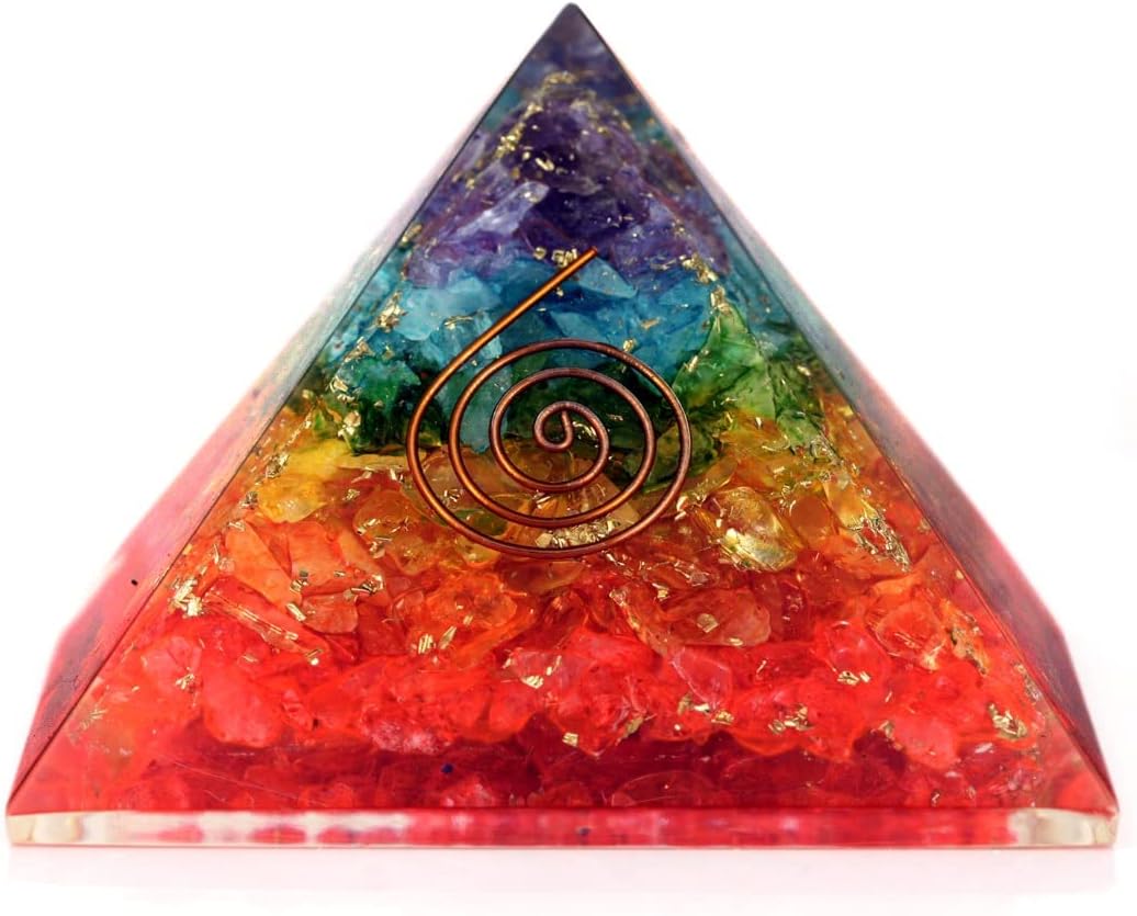 Mixed Media - BOMBAY Crystals Orgone Pyramid of Success, 7 Chakra Orgonite Pyramid is Healing Crystals for Meditation & Anti-Stress and Orgonite Pyramid help in Healing Meditation