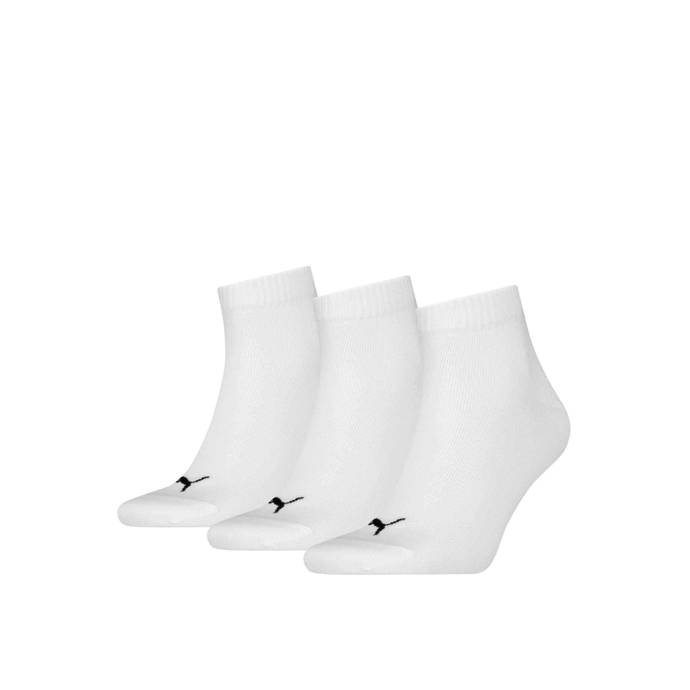 PUMA Quarter Plain 3P Socken Weiß Weiss, 43/46 Unisex 2