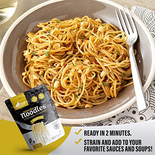 Wonder Noodles 2 Pack Keto Pasta Zero Carb Noodles Kosher, Vegan