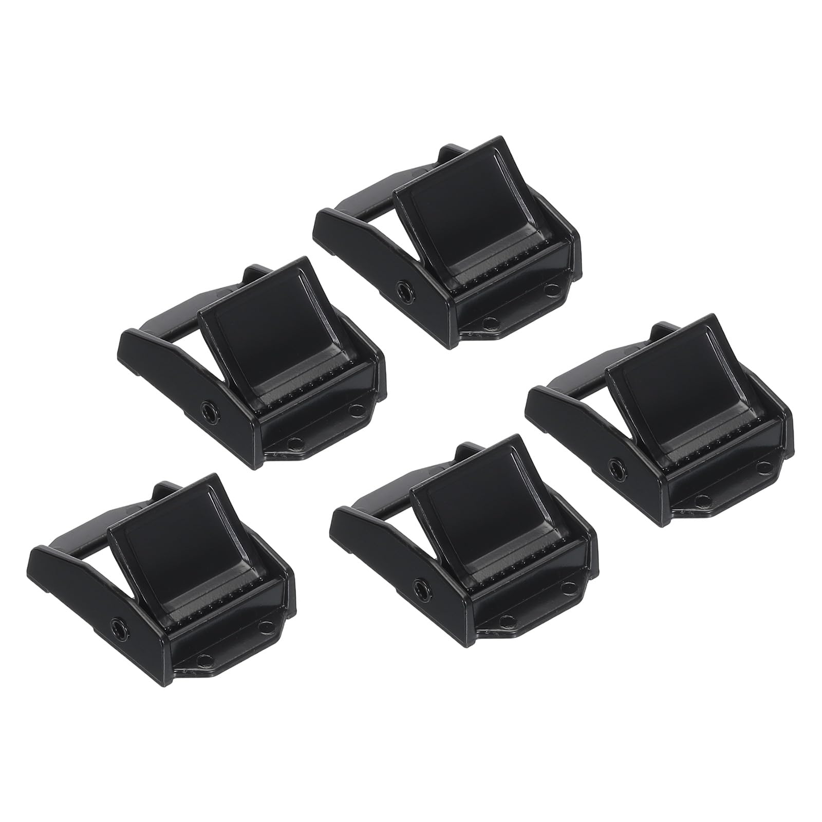 PATIKIL Cam Buckle, 5 Pack Metal Press Lock Fasteners 1.77" for 1" 25mm Tie Down Webbing Strap, Black
