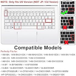 2Pcs Silicone Keyboard Cover for HP Pavilion x360
