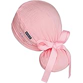 Ponytail Scrub Cap for Women – Solid Light Pink Surgical Cap with Buttons, Cotton Ponytail Scrub Caps, Adjustable Surgical Hat for Women to Secure Long Hair