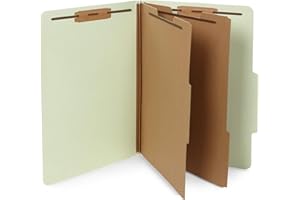 10 Legal Size Classification Folders- 2 Divider-2'' Tyvek expansions- Durable 2 Prongs Designed to Organize Standard Law Clie