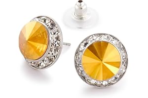 Star Light Crystal Jewelry | Colorful Rhinestone Pierced Earrings for Dance, Pageant, Prom, Performance, Wedding or Special Event