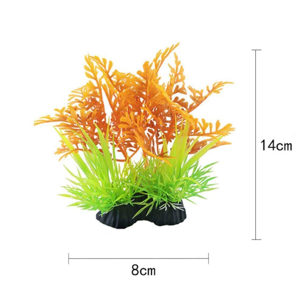 Piante Artificiali Per Acquario - 10 Pezzi Colorati Con Base, Decorazione Senza Manutenzione Per Pesci - Foto 5