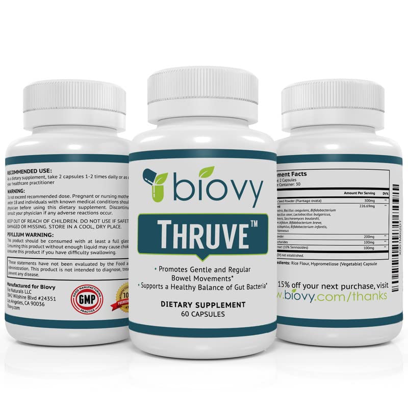 Thruve Longterm Constipation Relief Supplement Probiotics