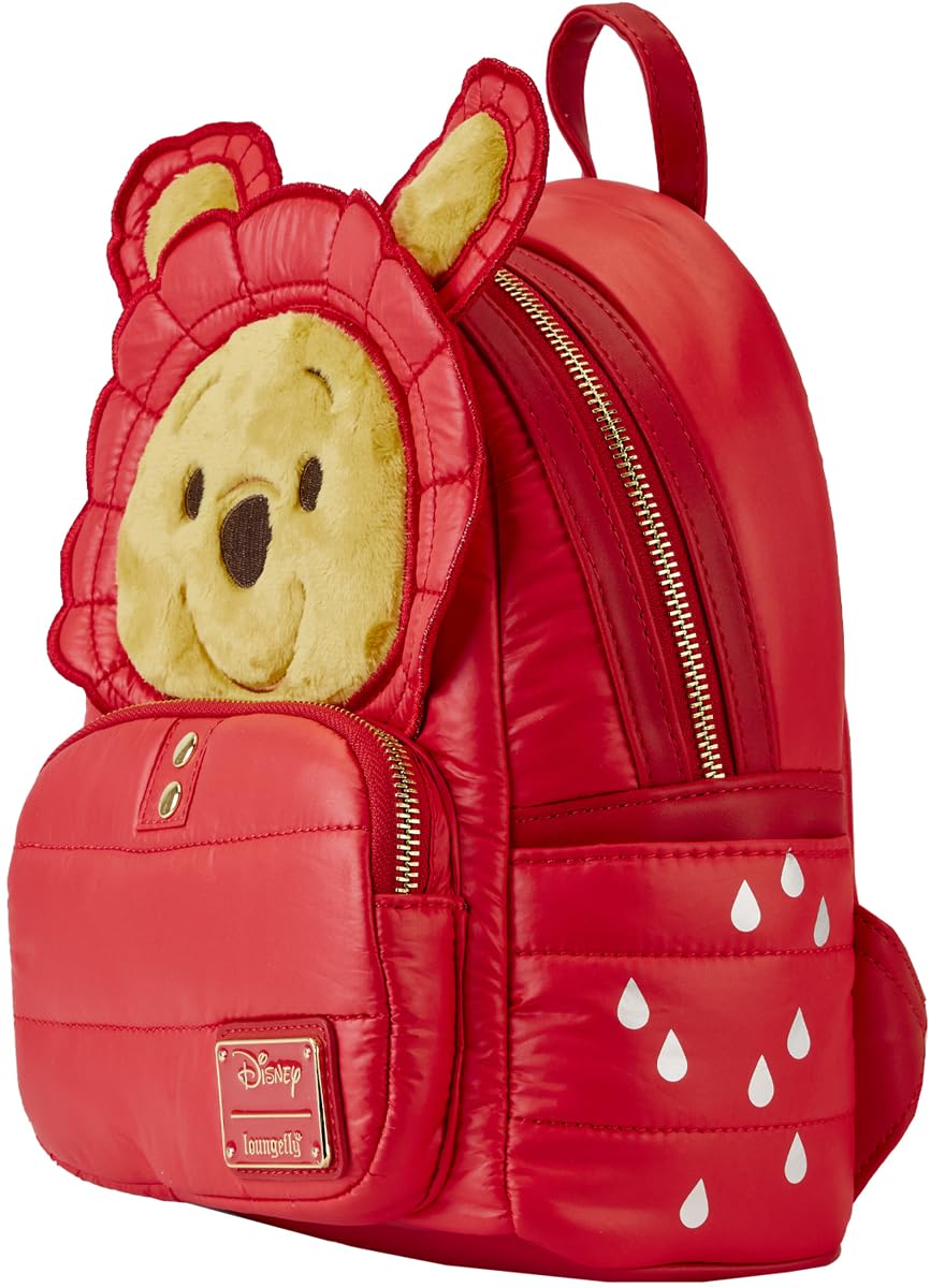 Loungefly Winnie the Pooh Rainy Day Puffer Jacket Double Strap Shoulder Bag