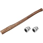 HARFINGTON Wood Axe Handle Replacement 35.4" with Round Wedges | Universal Hickory Hatchet Handle for Camp Gardening Axe