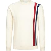 OXKNIT Men Shirt Long Sleeve Basic Knit Pullover Shirts White Crewneck Sweatshirts Casual Tops