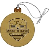 GRAPHICS & MORE University of Colorado Badge Wood Christmas Tree Holiday Ornament