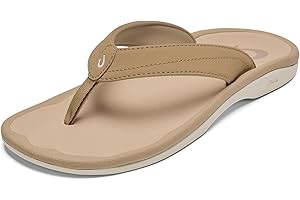 OLUKAI Ohana Women's Beach Sandals, Water Resistant Flip Flops, Arch Support & Comfort Fit, Lightweight & Durable, Enhanced Grip & Traction