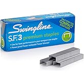 Swingline Staples, S.F. 3, Premium, 1/4" Length, Half Strips, 105/Strip, 3750/Box, 1 Box (35442)