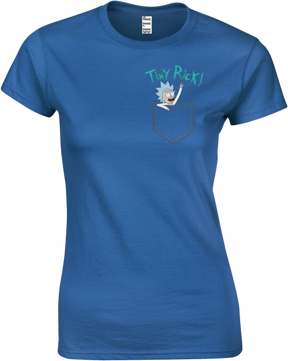 JLB Print Tiny Rick US Comedy Animation Inspired Premium Quality Fitted T-Shirt Top for Women and Teens