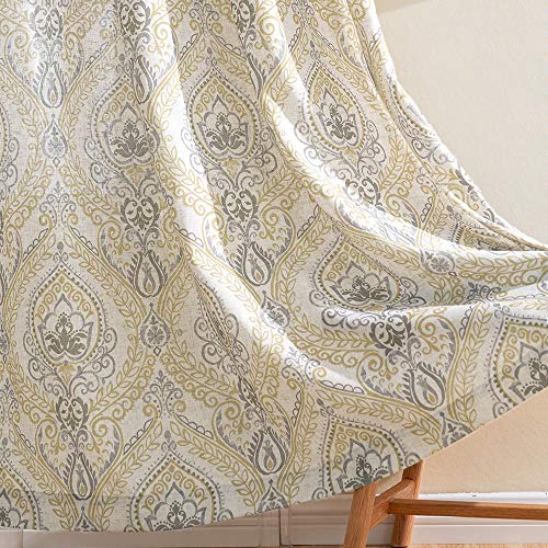 damask bedroom curtains