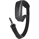 e-Times Upgraded Saxophone Neck Strap, Soft Leather Padded to Reduce Neck Strain, Adjustable Sax Strap with Metal Hook, for Alto Tenor Soprano Saxophone