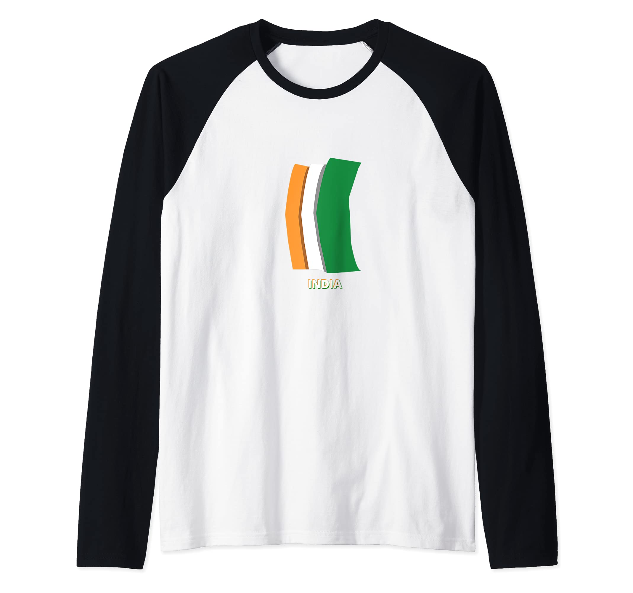 Flag India Raglan Baseball Tee