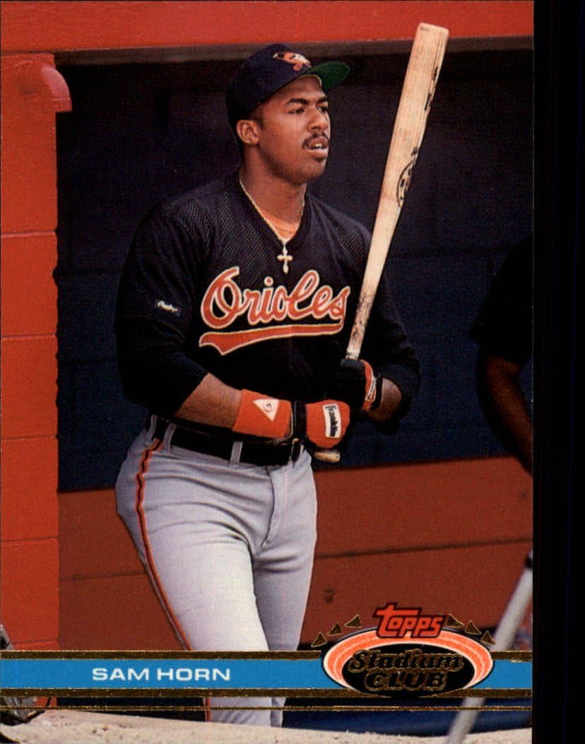 1991 Topps Stadium Club Baseball Card 316 Sam Horn