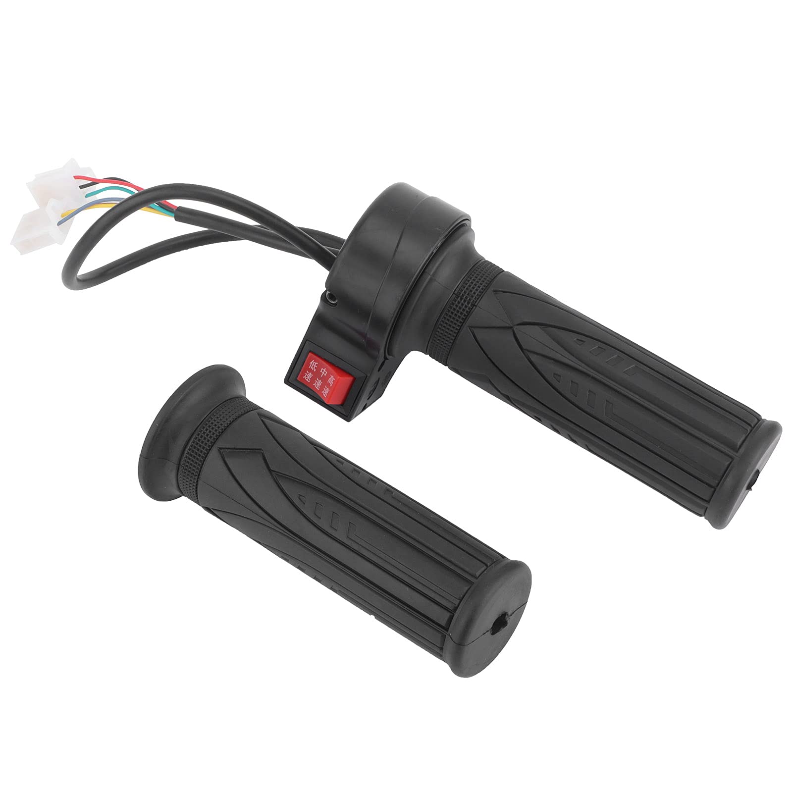Photo 1 of 1 Pair E Bike Throttle Grip, Universal Electric Bicycle Scooter Handlebar Grip Twist Throttle 3 Speed Gear Throttle Handlebar for Motorbike Motorcycle E Bike
