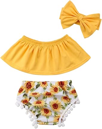 sunflower baby girl outfit