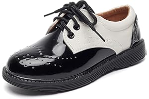 YOUNIFIZ Boys Girls Dress Shoes Lace Up Kids School Uniform Formal Casual Comfort Oxfords for Toddler Little Kid