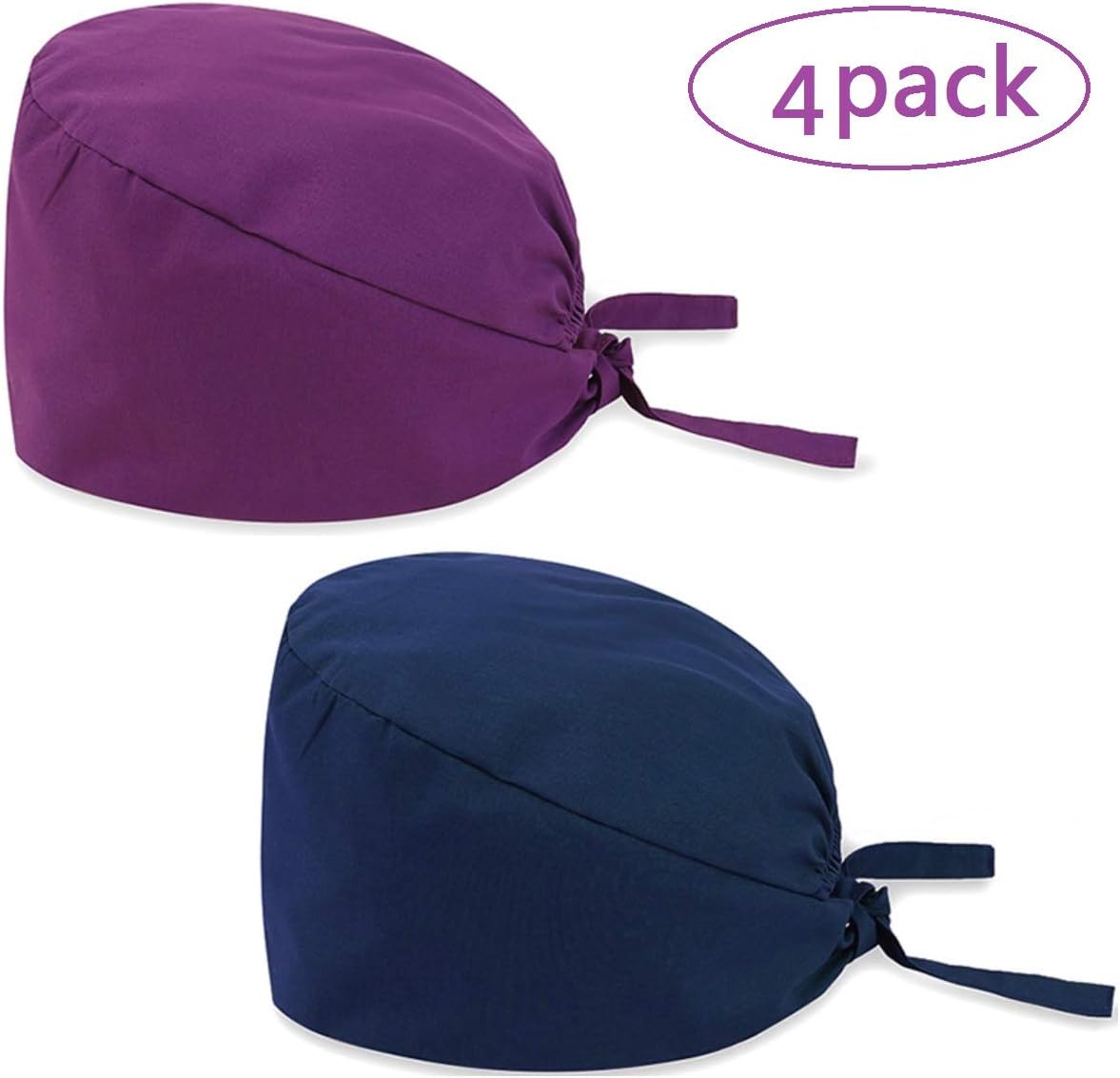 Dwcom Women's 4pack/2pack Cotton Sweatband, Doctor Surgical Scrub Cap