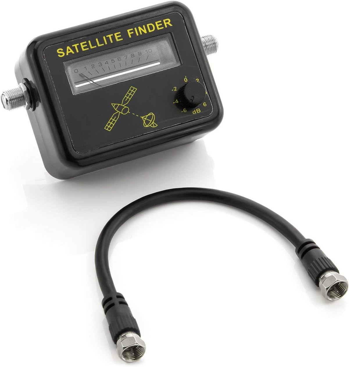 deleyCON Satfinder Satellite Finder SAT Measuring Device with Smooth Indicator Satellite Finder LNB Mirror Antenna Alignment Signal Strength Measuring Sensitivity Regulating