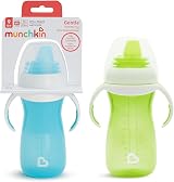 Munchkin Gentle Transition Baby Bottles 2 Pack 10oz Green Blue Handles
