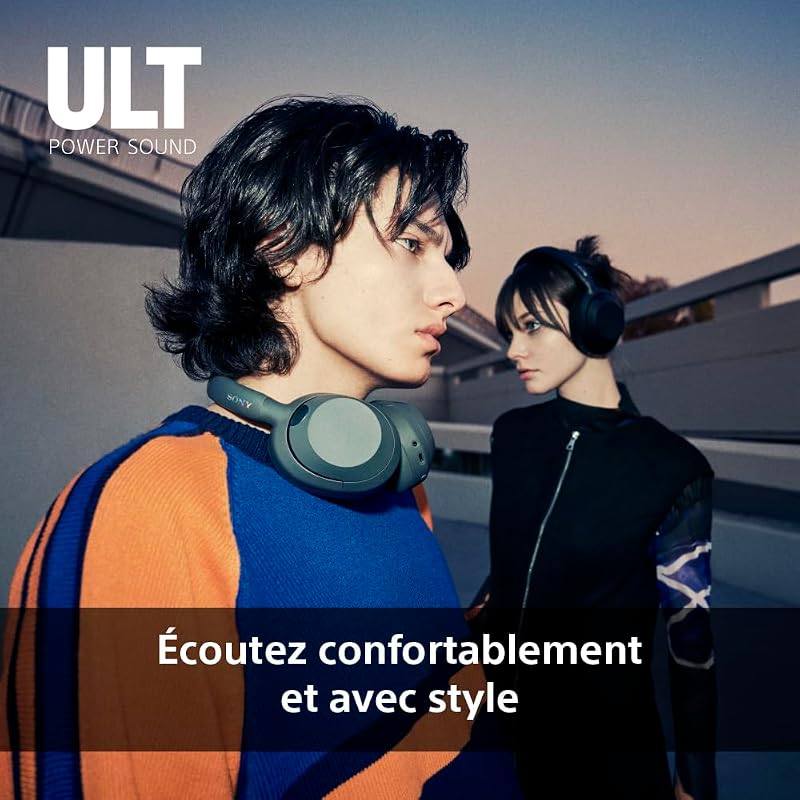ULT Wear - Casque sans Fil Bluetooth avec ULT Power Sound, Basses Profondes, réduction de Bruit, qualité d'appel Claire, jusqu'à 30 Heures d'autonomie de la Batterie, iOS et Android - Noir