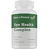 Nature's Renewal Eye Health Complex Supplement - Lutein, Zeaxanthin, Lycopene, Bilberry, Eyebright, Carotenoids, Macular Support Herbs, Sight Care Vitamins, Vision Antioxidants - 60 Capsules