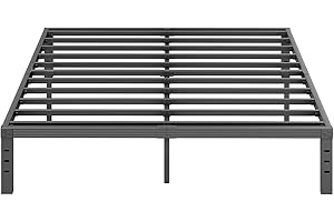 Furnitui 14 Inch High King Size Bed Frame Platform, Metal King Bed Frame No Box Spring Needed, Easy Assembly, Noise Free, Sturdy, Black