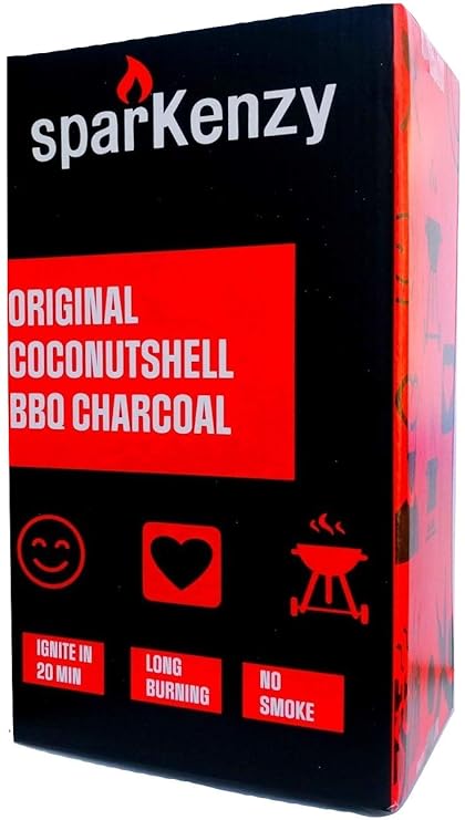 Sparkenzy Premium Long Burning Barbeque Charcoal 5 Kg | Low Smoke | Long Burning