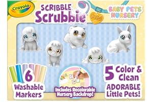 Crayola Scribble Scrubbie Baby Pets Nursery, Baby Animal Toys for Toddlers & Kids, Gift for Girls & Boys, Ages 3, 4, 5