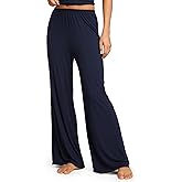 SOULVOR Women's Natrelax Pajamas Pants Wide Leg Casual Modal Ribbed Loose Fit Sleep Soft Comfort Flowy Lounge Pj Bottom