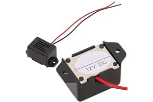 Car Light-Off Buzzer Control Module with 12V Adapter Cable for Automobiles, 75dB Audible, Compact 38 x 17 x 14mm Housing, Bla