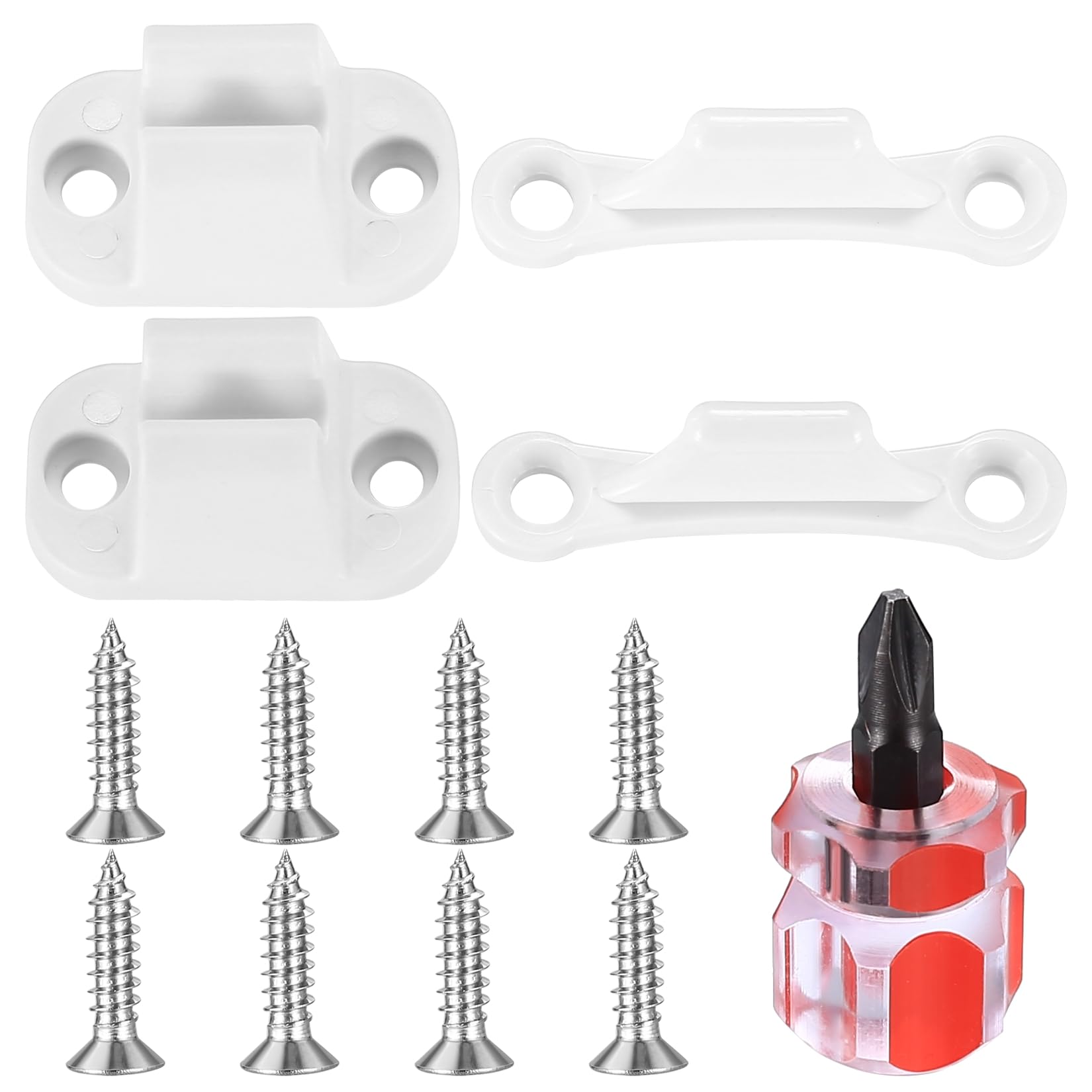 qxayxa 2 Pack T-Shape Door Catch Kit for Caravan | Heavy Duty Door Retainer Catch with Holder | Motorhome RV Camper Door Stop