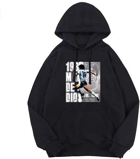 Amazon Co Jp アルゼンチンスターマラドーナ記念パーカーマラドナ神のハンドスウェットシャツベルベットスウェットシャツを追加 黒 Xxl ホーム キッチン
