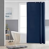 Furlinic Navy Shower Curtain Anti Mould Waterproof 90x180cm Polyester