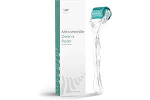 GXBRSY Derma Roller Microneedle, Titanium 192 Micro Needle Dermal Roller Face Beard Home Use (Crystal Blue)