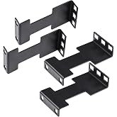 Zadery 1U Server Rack Depth Extender Kit - 1 Pair 4in Recessed Mount Adapter Bracket for Network Rack, 2 Pcs, Including Screws