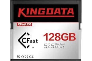 KINGDATA CFast 2.0 128GB Memory Card High-Speed for 4K Video & HD Recording Compatible with Professional Cameras