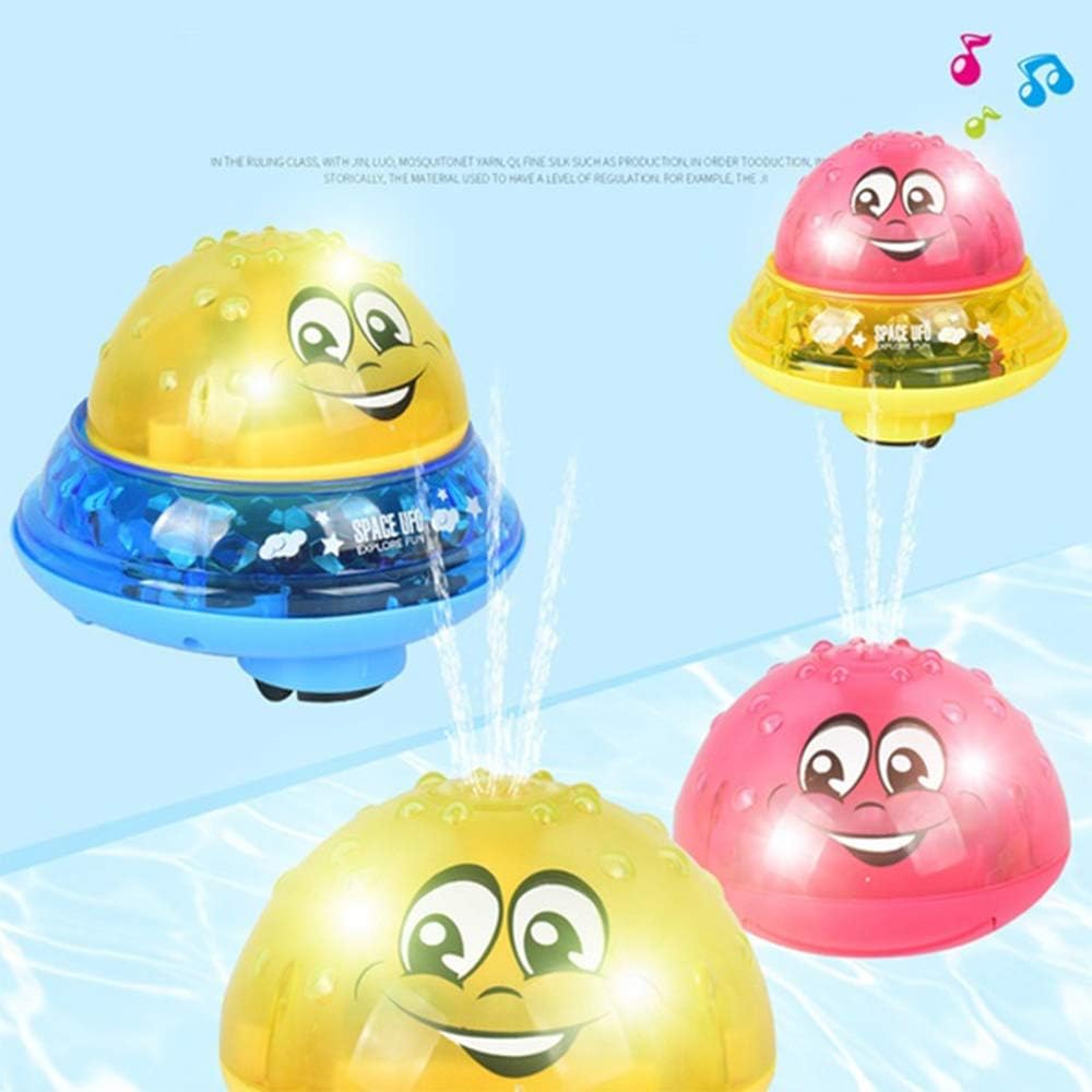 Sprinkler Ball Toy,Spray Water Baby Bath Toy,Floating Bath Toys with Light,Automatic Electric Induction Sprinkler Toy,Amphibious Interesting Light Music Toys,Birthday Gift for Toddler Kid Party Toy