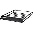 TOOENJOY 43 x 35 x 4.7 Inch Roof Cargo Basket Carrier, Car Top Luggage Holder for Car, SUV and Pickup, 143 LBS Weight Capacity
