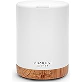ASAKUKI 300ML Essential Oil Diffuser, Quiet 5-in-1 Premium Humidifier, Valentine's Day Gift, Home Fragrance Aroma Diffuser with 7 LED Color Changing Light and Auto-Off Switch -Light Brown